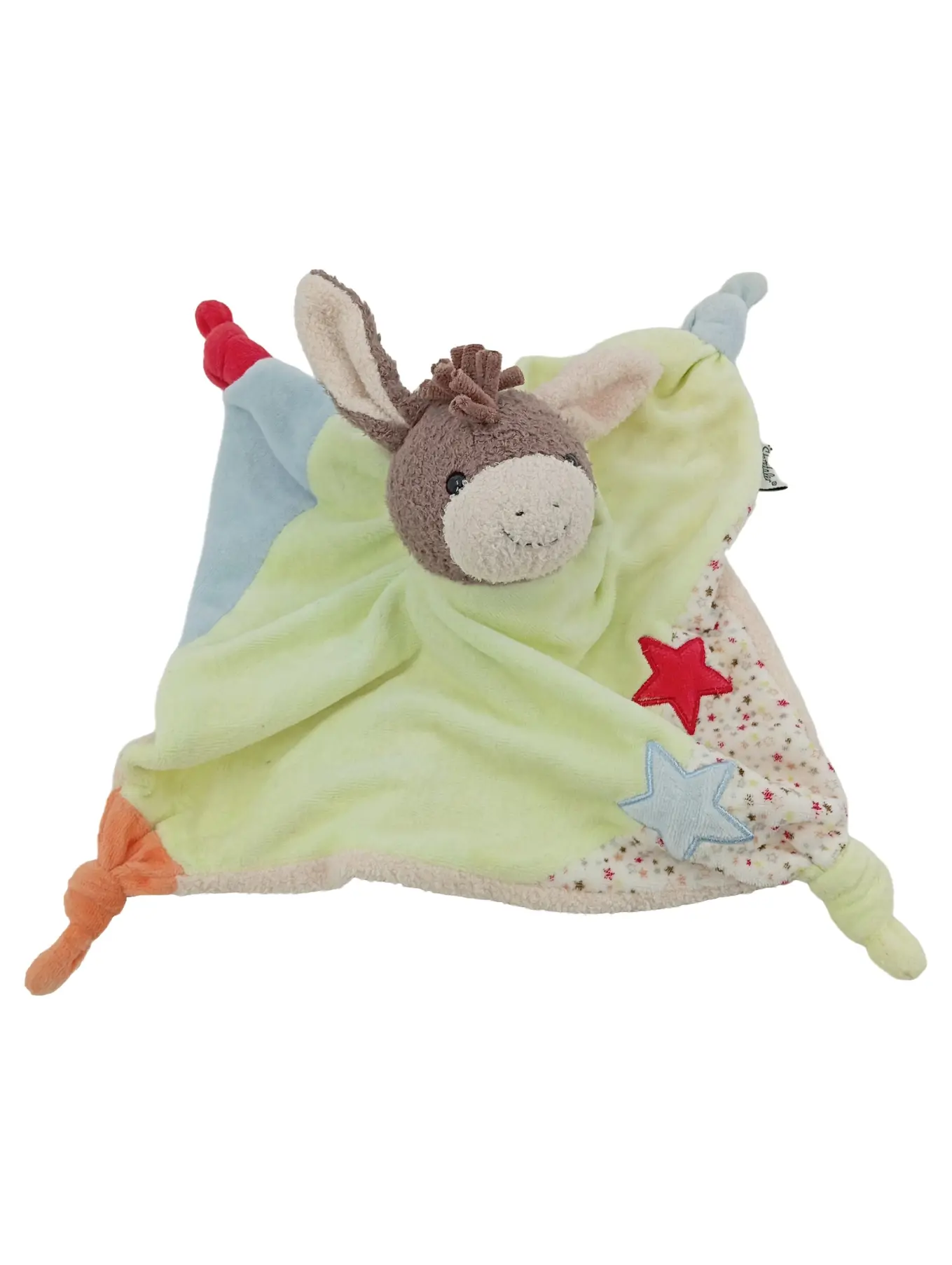 STERNTALER Kuscheltier Esel Mehrfarbig Kinder Schmusetuch Schnuffeltuch Baby