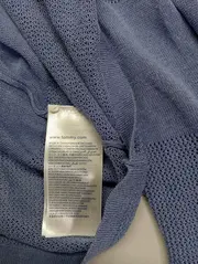 Vorschaubild 4 von Damen Pullover Gr. 36/S Blau Lochmuster Klassisch