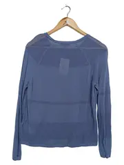 Vorschaubild 2 von Damen Pullover Gr. 36/S Blau Lochmuster Klassisch