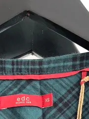 Vorschaubild 4 von edc Damen Bluse Kariert Petrol Ärmellos Gr. 34 XS Freizeit Baumwolle