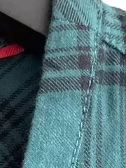 Vorschaubild 7 von edc Damen Bluse Kariert Petrol Ärmellos Gr. 34 XS Freizeit Baumwolle