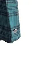 Vorschaubild 5 von edc Damen Bluse Kariert Petrol Ärmellos Gr. 34 XS Freizeit Baumwolle