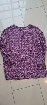 Vorschaubild 2 von Damen Langarmshirt Blumenmuster Pink Gr. M 38 Viskose