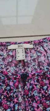 Vorschaubild 3 von Damen Langarmshirt Blumenmuster Pink Gr. M 38 Viskose