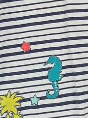 Vorschaubild 3 von Kinder T-Shirt Mädchen gestreift Flamingo Seepferdchen Gr. 146/152 Maritim
