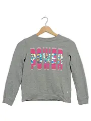Vorschaubild 1 von Mädchen Sweatshirt POWER Print Gr. 152 Grau Holografisch