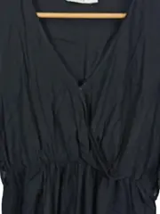 Vorschaubild 3 von Damen Wickelkleid Freizeitkleid Gr. 36/S Schwarz Casual
