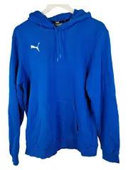 Vorschaubild 1 von Herren Kapuzenpullover Hoodie Blau Gr. L Kängurutasche Sportlich