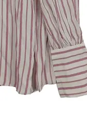 Vorschaubild 4 von Damen Hemdbluse gestreift Gr. 40 L Business Viskose Weiß