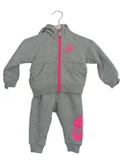 Vorschaubild 1 von Trainingsanzug Baby Mädchen Gr. 68 Grau Pink Sportlich Kapuze