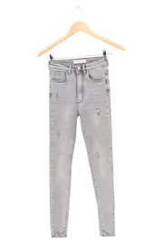 Vorschaubild 1 von Damen Jeans Slim Fit Grau W24/32/XXS Used-Look Stretch