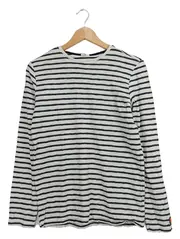 Vorschaubild 1 von Kinder Langarmshirt gestreift Weiß Gr. 164 Casual Baumwolle