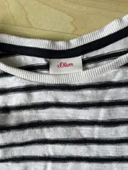 Vorschaubild 3 von Kinder Langarmshirt gestreift Weiß Gr. 164 Casual Baumwolle