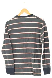 Vorschaubild 2 von Herren Langarmshirt Gr. 44/XS gestreift Logo Baumwolle Freizeit