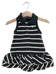 Vorschaubild 3 von Baby Set Kleid Höschen gestreift Logo Rüschen Gr. 9M/74 Blau