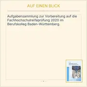 Vorschaubild 2 von Mathematik im Berufskolleg Prüfung Fachhochschulreife 2020 Baden-Württemberg
