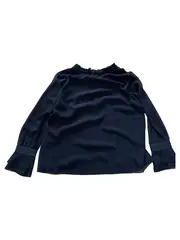 Vorschaubild 4 von Damen Bluse Langarm Schwarz Elegant Einheitsgröße Rüschen