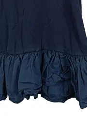Vorschaubild 3 von Damen Strickkleid Gr. 34/XS Blau Modern Baumwolle Rüschen 3/4 Arm