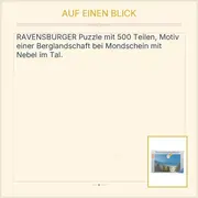 Vorschaubild 3 von Puzzle 500 Teile Berglandschaft Nebel Mond Nr. 14 330 6