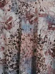 Vorschaubild 3 von Damen T-Shirt Blumenmuster Glitzer Kurzarm Mehrfarbig Gr. 40