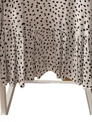 Vorschaubild 3 von edc Hemdbluse Damen Langarm Tupfenmuster Weiß Gr. 38/M Freizeit