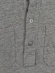 Vorschaubild 2 von Poloshirt Herren Langarm Grau Meliert Gr. 56 XL