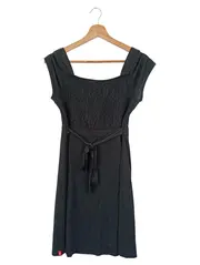 Vorschaubild 2 von Freizeitkleid Damen Gr. 36/S Schwarz Elegant Midikleid Raffungen