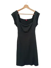 Vorschaubild 1 von Freizeitkleid Damen Gr. 36/S Schwarz Elegant Midikleid Raffungen