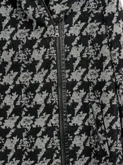 Vorschaubild 3 von Damen Mantel Hahnentritt Gr. 40 Grau Schwarz Wolle Reißverschluss