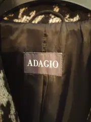 Vorschaubild 5 von Damen Mantel Hahnentritt Gr. 40 Grau Schwarz Wolle Reißverschluss