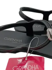 Vorschaubild 4 von Ivete Sangalo Damen Zehentrenner Gr. 40 Schwarz Silber Strass