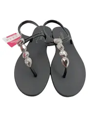 Vorschaubild 2 von Ivete Sangalo Damen Zehentrenner Gr. 40 Schwarz Silber Strass