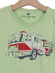Vorschaubild 2 von T-Shirt Kinder Jungen Tiermotiv Schriftzug Grün Gr. 122