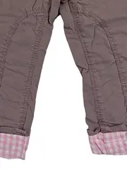 Vorschaubild 5 von Mädchen Stoffhose Caprihose Gr. 86 Braun Rosa Kariert