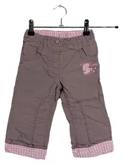 Vorschaubild 1 von Mädchen Stoffhose Caprihose Gr. 86 Braun Rosa Kariert