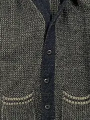 Vorschaubild 2 von Strickjacke Herren Gr. L Grau Meliert Cardigan Casual