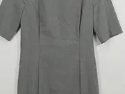 Vorschaubild 3 von BENETTON Businesskleid Damen Gr. 32/XXS Grau Kurzarm Elegant
