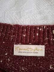 Vorschaubild 5 von Damen Pullover Gr. 40x42 Rot Meliert Glitzer Langarm