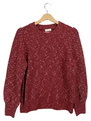 Vorschaubild 1 von Damen Pullover Gr. 40x42 Rot Meliert Glitzer Langarm