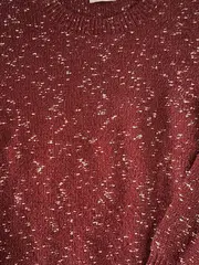 Vorschaubild 2 von Damen Pullover Gr. 40x42 Rot Meliert Glitzer Langarm