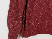 Vorschaubild 3 von Damen Pullover Gr. 40x42 Rot Meliert Glitzer Langarm