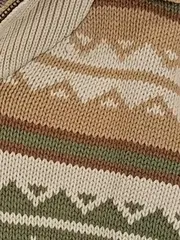 Vorschaubild 5 von Kinder Pullover Gr. 104 Mehrfarbig Gestreift Reißverschluss Casual