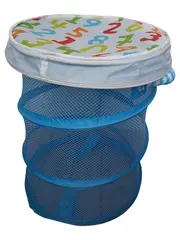 Vorschaubild 1 von Wäschekorb Zahlenmotiv Blau Faltbar Kinderzimmer Wäschetonne