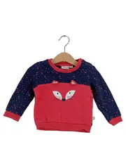 Vorschaubild 1 von Baby Pullover Fuchs Gr. 80 Dunkelblau Rosa Herzen