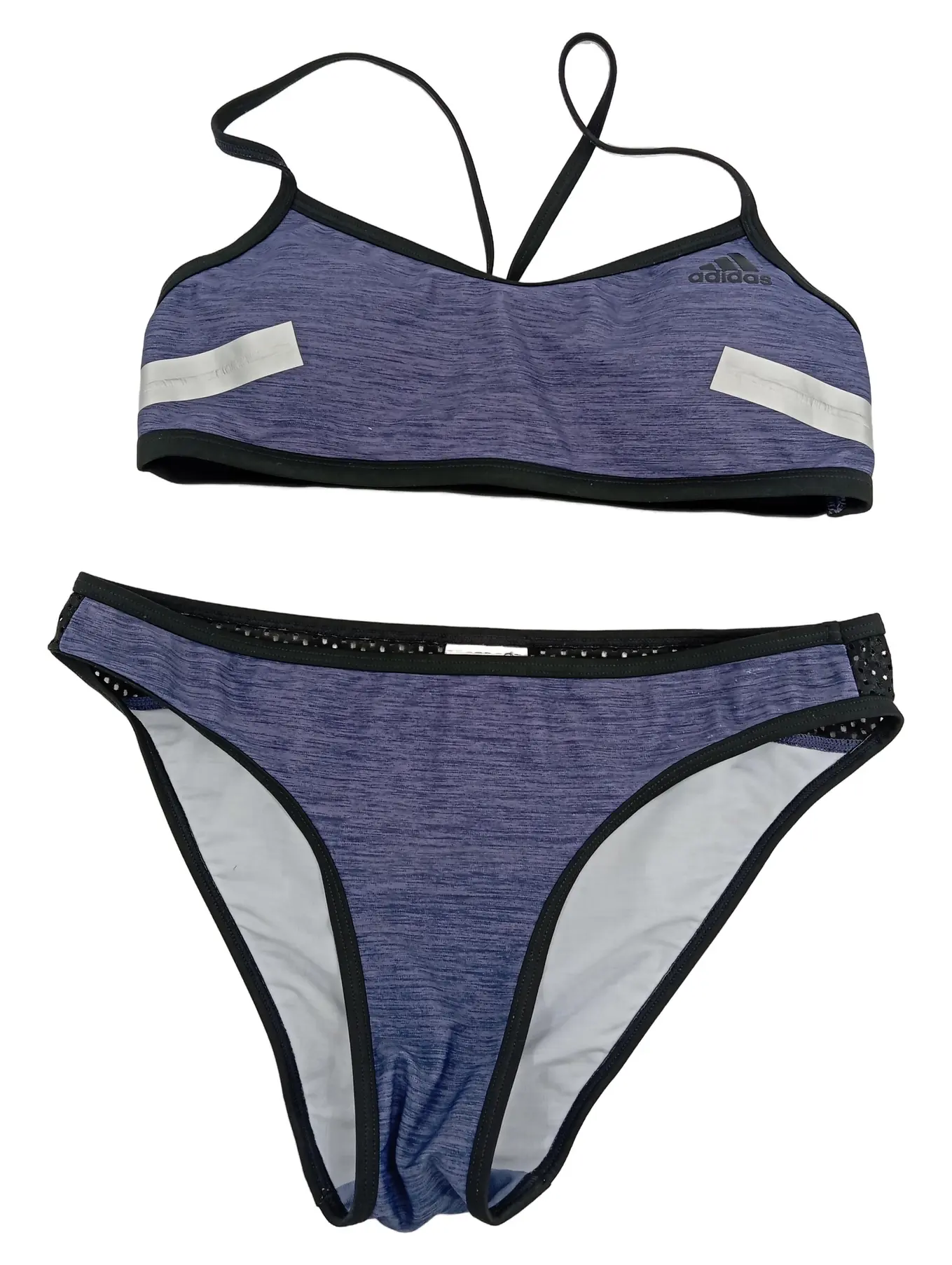 ADIDAS Bikini Damen Sport Badeanzug Gr. 36 Blau Meliert