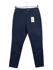 Vorschaubild 1 von Damen Stoffhose Chino Gr. 38 Navy Blau Baumwolle Casual