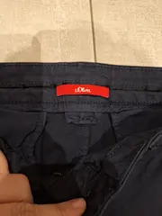 Vorschaubild 4 von Damen Stoffhose Chino Gr. 38 Navy Blau Baumwolle Casual