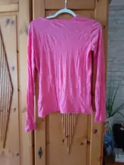 Vorschaubild 6 von edc Damen Langarmshirt Pink Gr. 34/XS Casual V-Ausschnitt