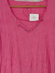 Vorschaubild 3 von edc Damen Langarmshirt Pink Gr. 34/XS Casual V-Ausschnitt