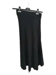 Vorschaubild 2 von Damen A-Linienrock Gr. 36 Schwarz Strickmuster Maxirock Elegant